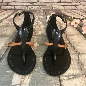 Antonio Melani Black Brown NWOT Jelly Sandals